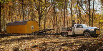 A lofted shed delivery in Tennessee