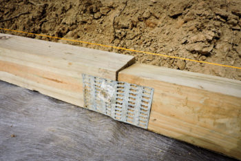 Building the border for a shed foundation in Kentucky