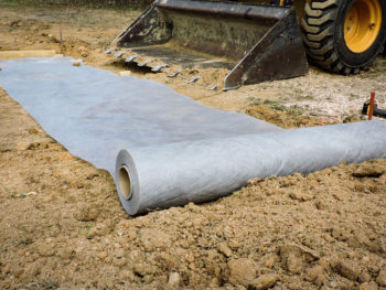 Building a shed foundation in Kentucky with weed barrier