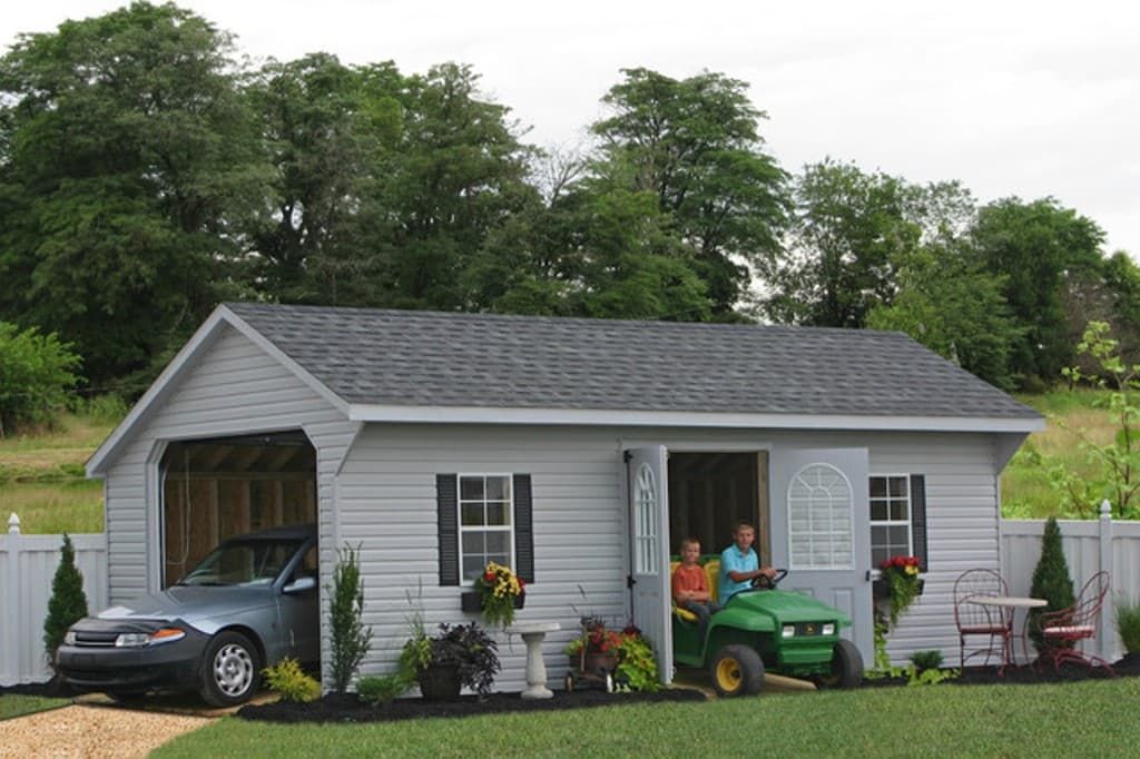 A prefab shed idea for car storage