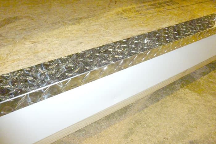 diamond plate threshold on a quality storage building